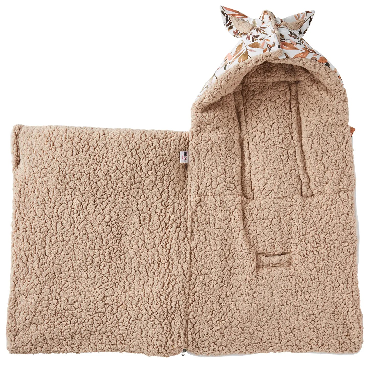 Nido de ángel de algodón, forrado con sherpa de oveja