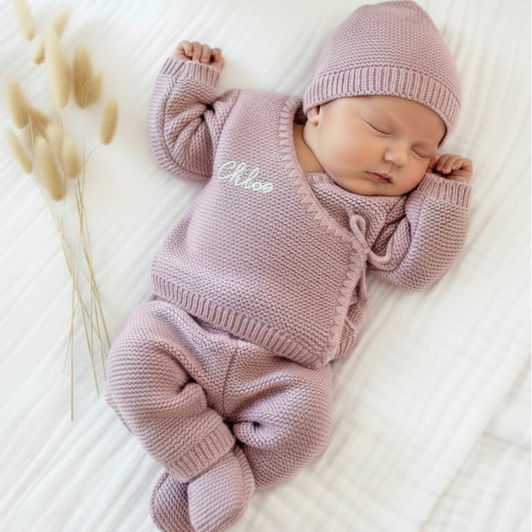Conjunto De Nacimiento Rosa Para Recién Nacido