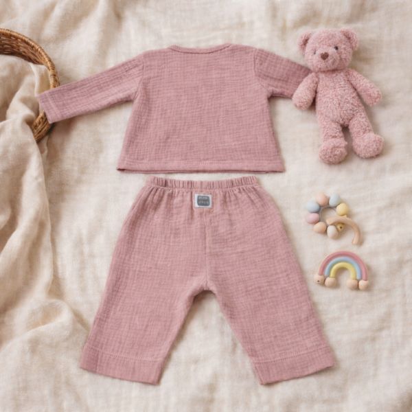 Conjunto de Dos Piezas Nube Muselina Premium 100 % Algodón